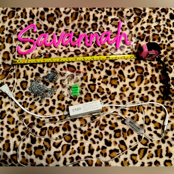 NEON PINK savannah sign